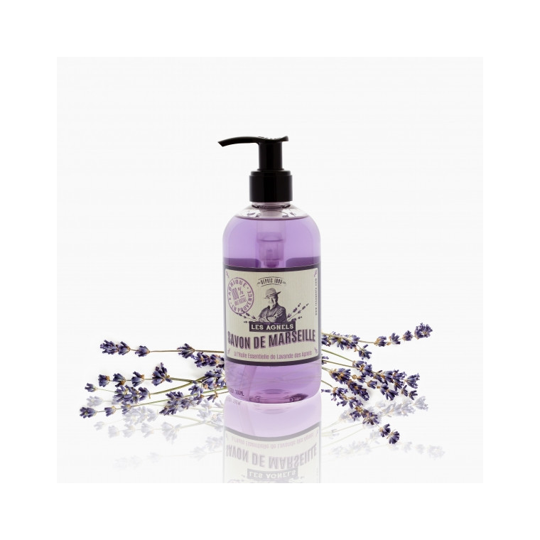 Liquid Marseille Soap with Agnel Lavender Essential Oil, 250ml Pump