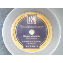 Bougie Végétale & Huile Essentielle de Lavandin des Agnels, "Promenade au Verger" 200g